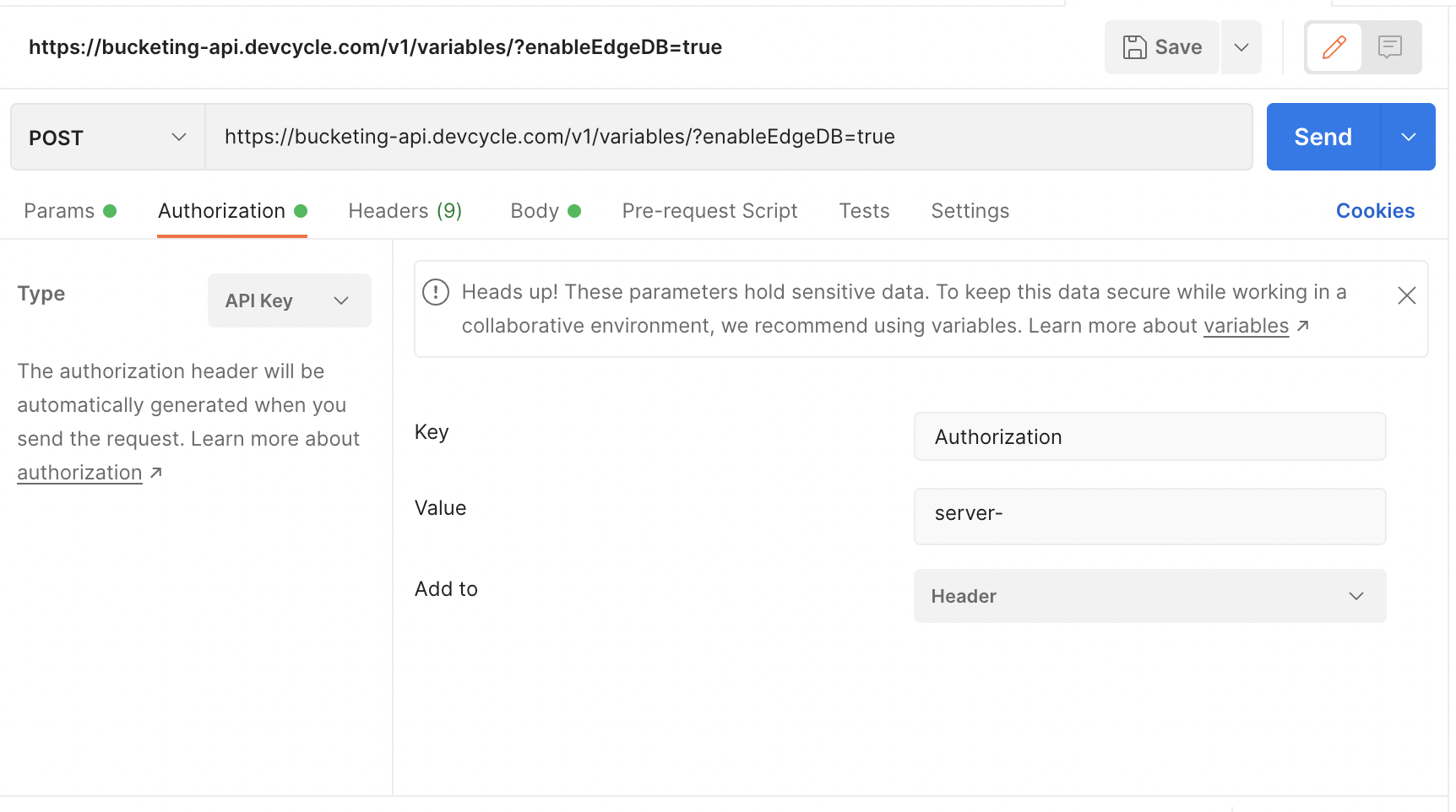 Authorization setup